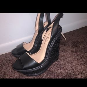 Ameka Black Jessica Simpson wedges